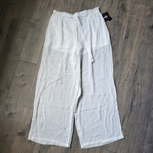 By & by Gauzy Pants White {XL} NWT